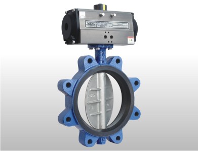 pneumatic lug and wafer type butterfly valve